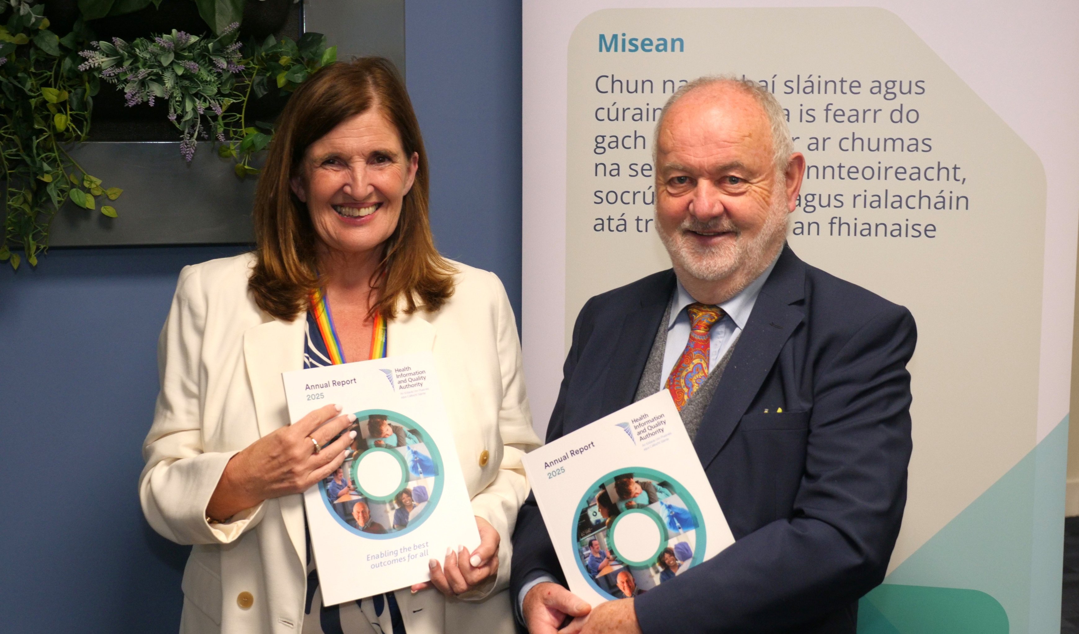 Angela and Martin at the launch of Annual Report 2025 
