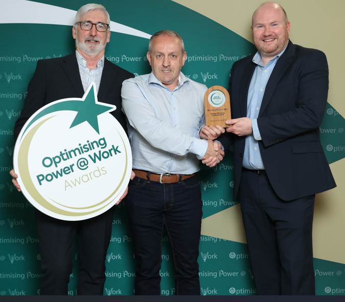 Pat Conway receiving the OPW Energy Efficiency Impact Award