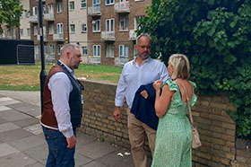 Councillor Chamberlain estate tour